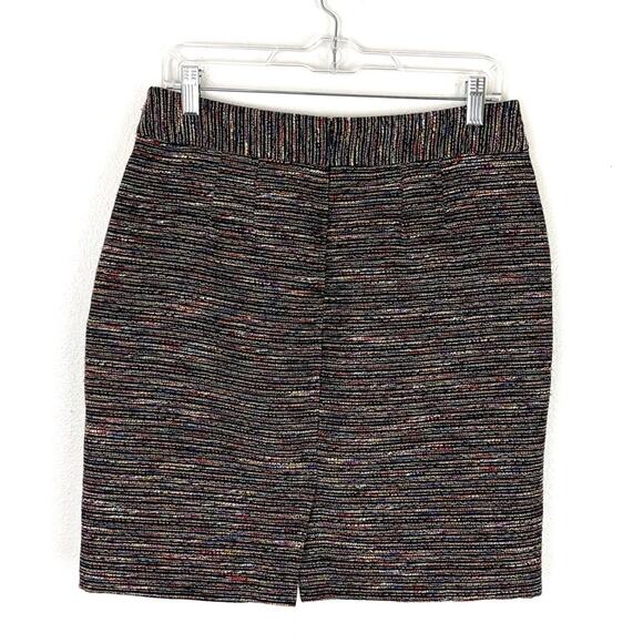 LOFT Tweed High Waist Short Skirt Pencil Straight Pockets Black Multi Color 6 - Picture 5 of 8